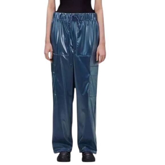 RAINS UNISEX CARGO RAIN PANTS WIDE W3, Sz Large - Picture 1 of 9